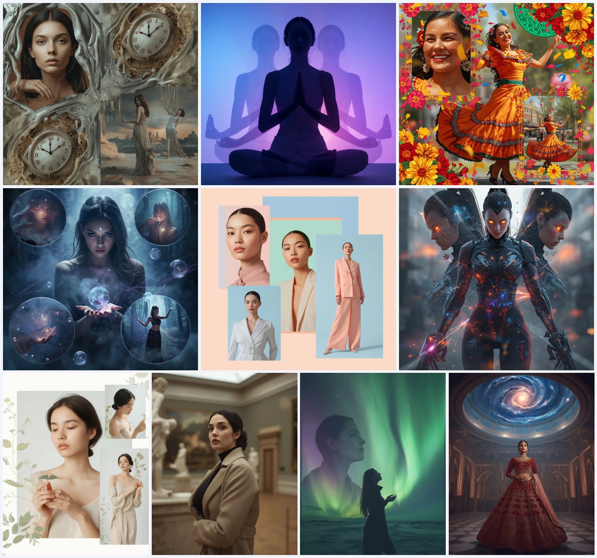 Best 10 AI Prompts for Confident Women with Strong Poses in Dynamic Studio Lighting | prompt for gemini