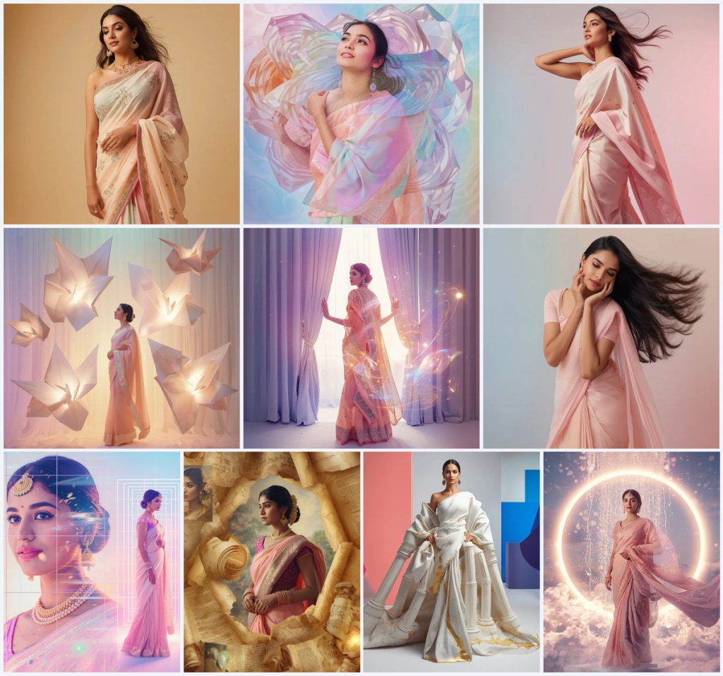 New 10 Gemini Traditional Saree Prompt PDF Download for Inspiration | prompt for gemini ai girl style trending indian
