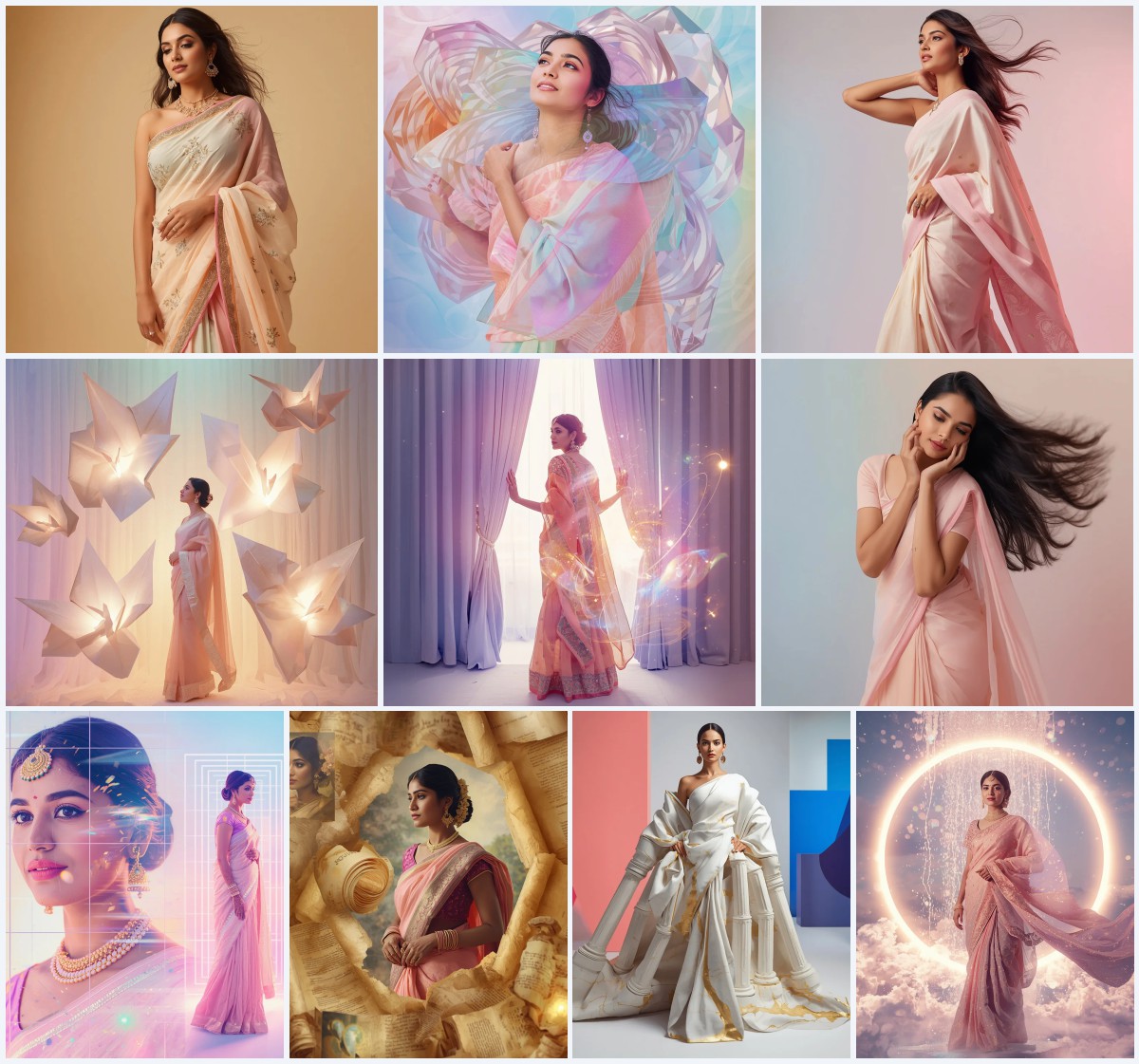 New 10 Gemini Traditional Saree Prompt PDF Download for Inspiration | prompt for gemini ai girl style trending indian