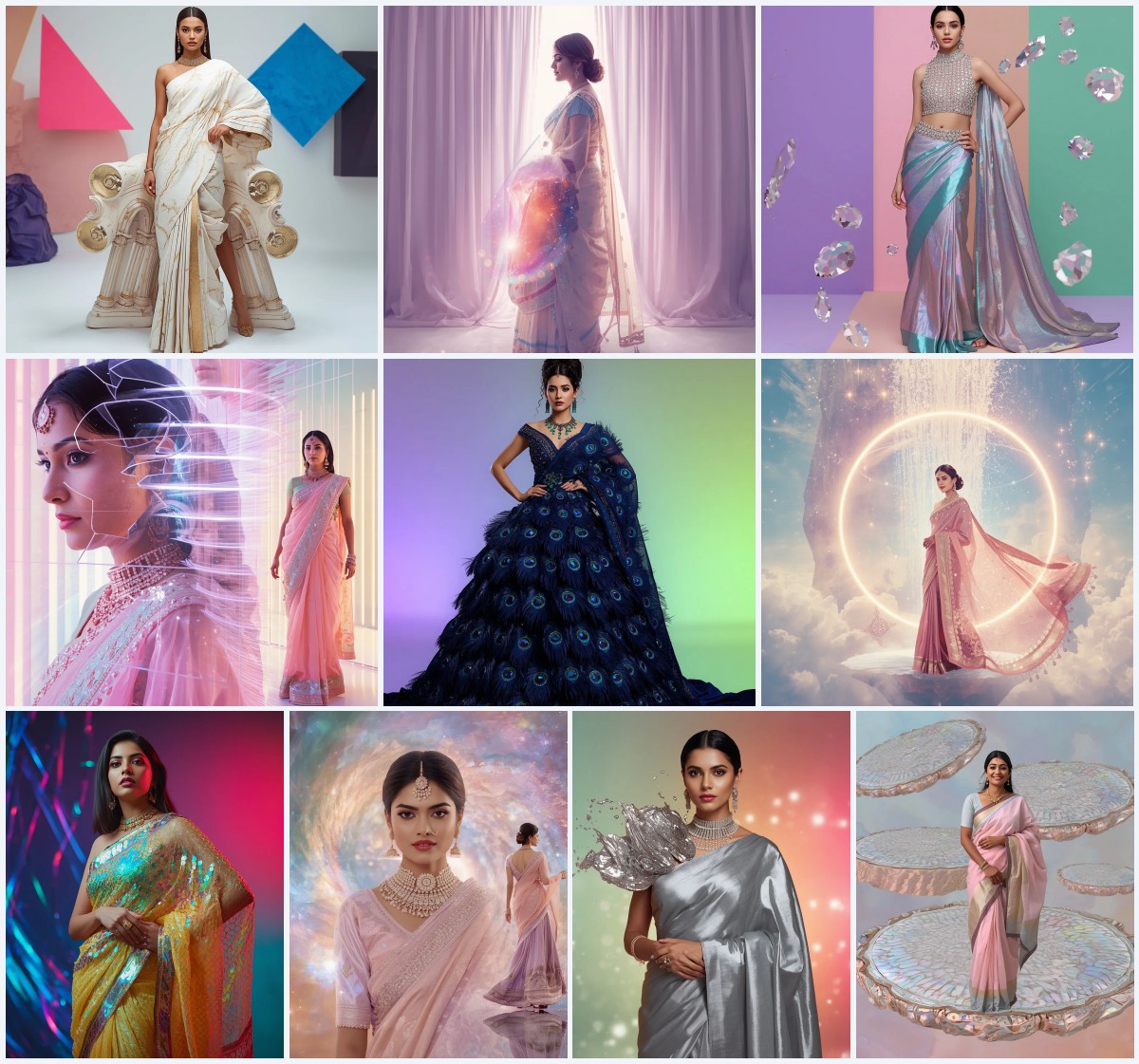 Top 10 Traditional Saree Prompt For Girl for Innocent Elegance | Prompt for saree look for girl in english