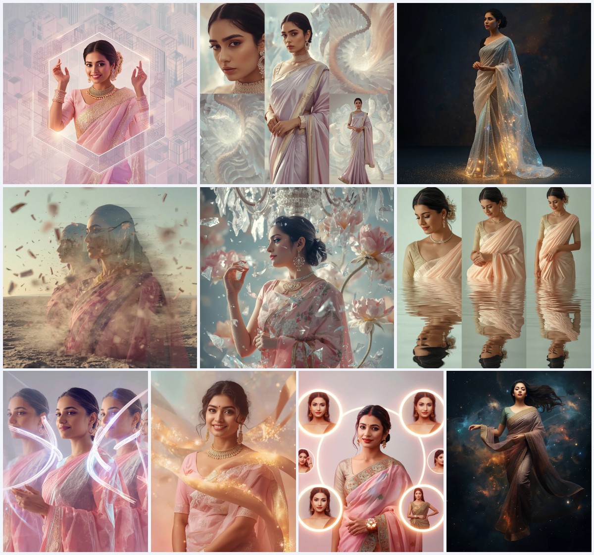 Top 10 Traditional Saree Prompt For Instagram For Girl for Cultural Posts | prompt for girls college instagram